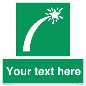 Custom sign safe condition Survival craft distress signal